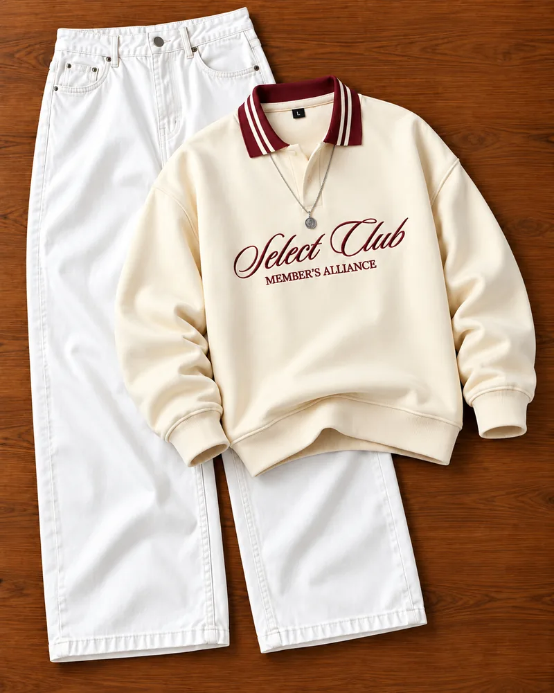 Cream Club Rugby Sweat Combo