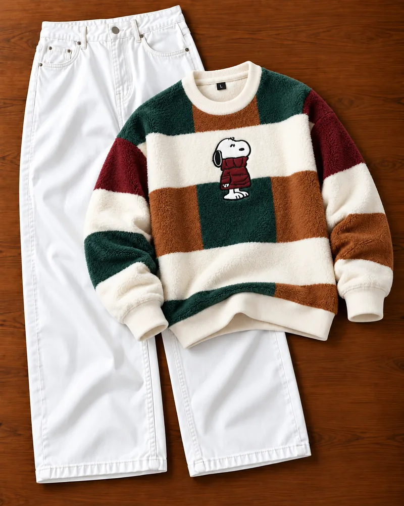 Colorblock Fleece Sweat Combo